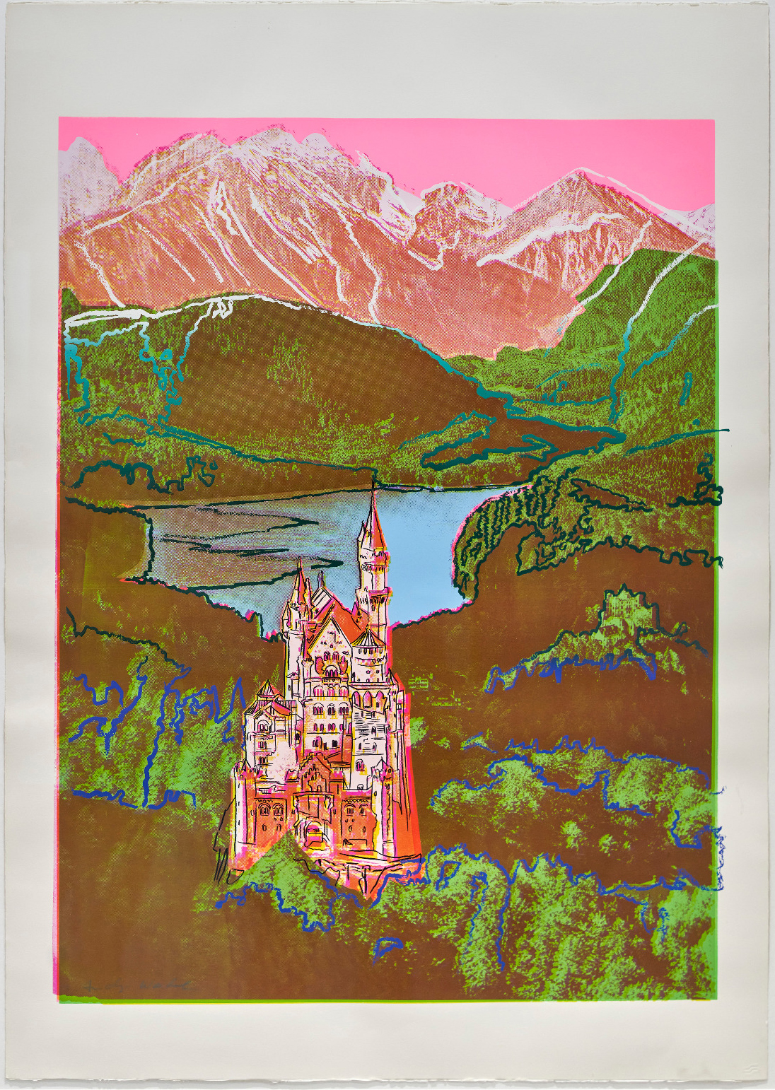 Andy Warhol, Neuschwanstein, Unikat, 1987, Galerie Jeanne, Muenchen